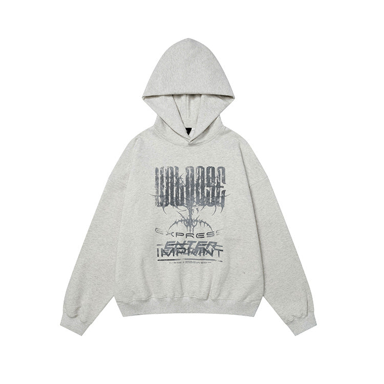 OVDY 330G heavy sweatshirt printed Fleece thick hoodie