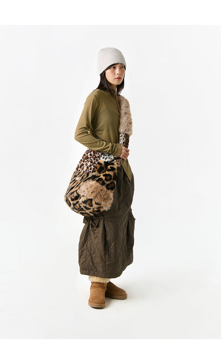 CryingCenter Assorted animal fur panelled cross-body bag Crying Center