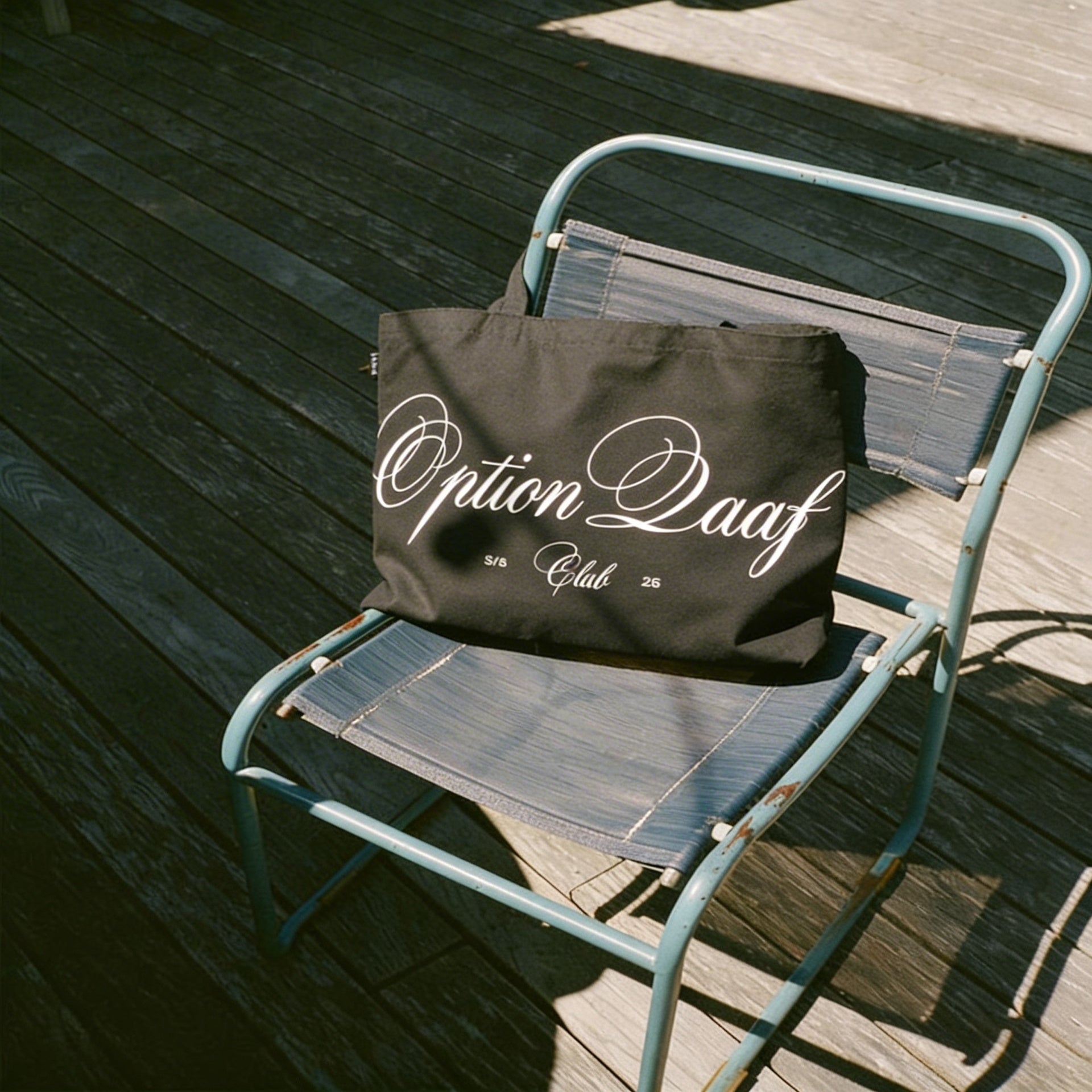 OPTIONQAAF SS/26 Club Limited Black Tote Bag