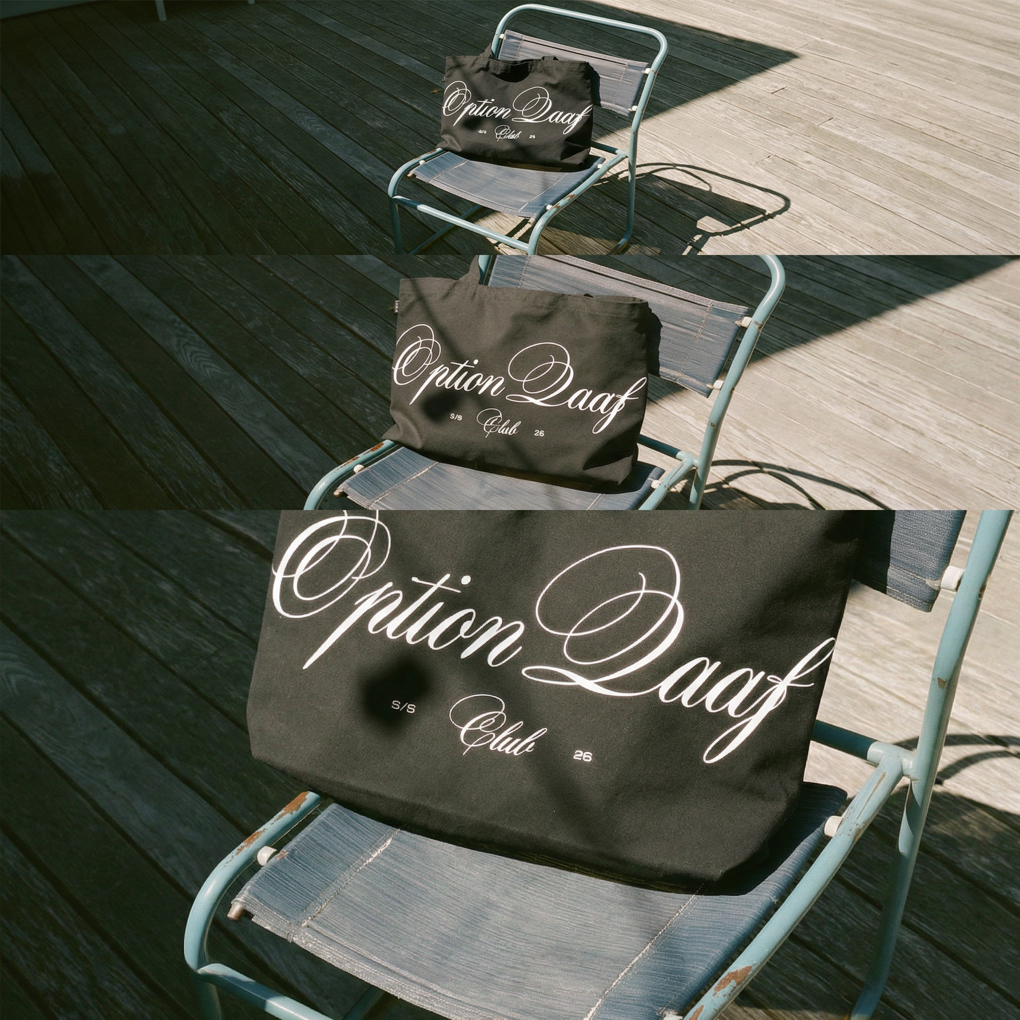 OPTIONQAAF SS/26 Club Limited Black Tote Bag