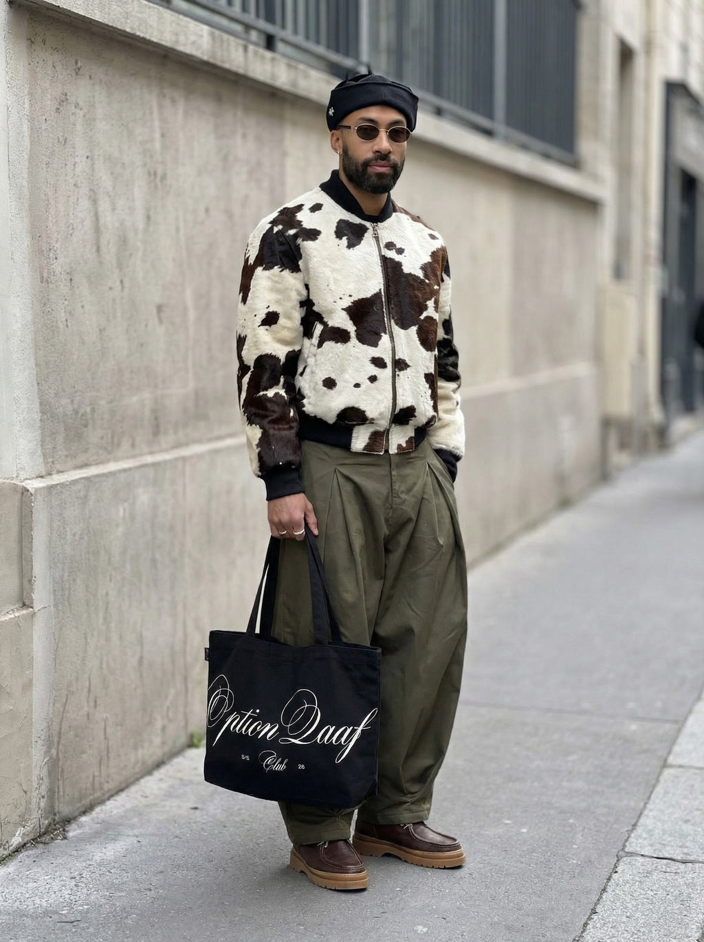 OPTIONQAAF SS/26 Club Limited Black Tote Bag