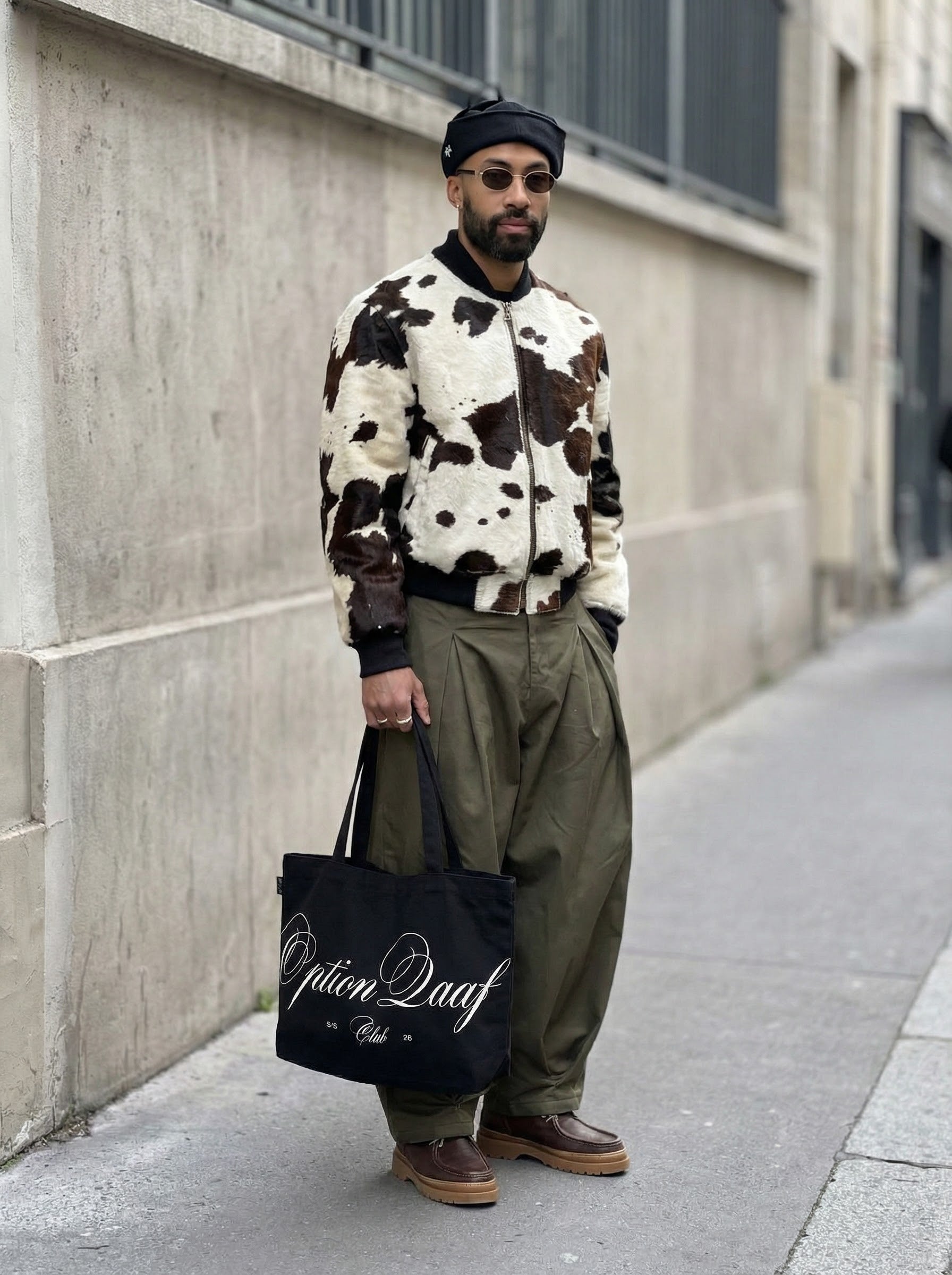 OPTIONQAAF SS/26 Club Limited Black Tote Bag