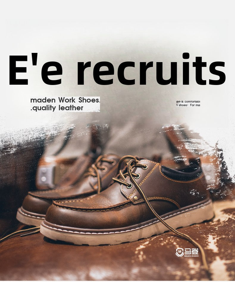 Madden tooling ow-top Martin leather Horse cowhide shoes