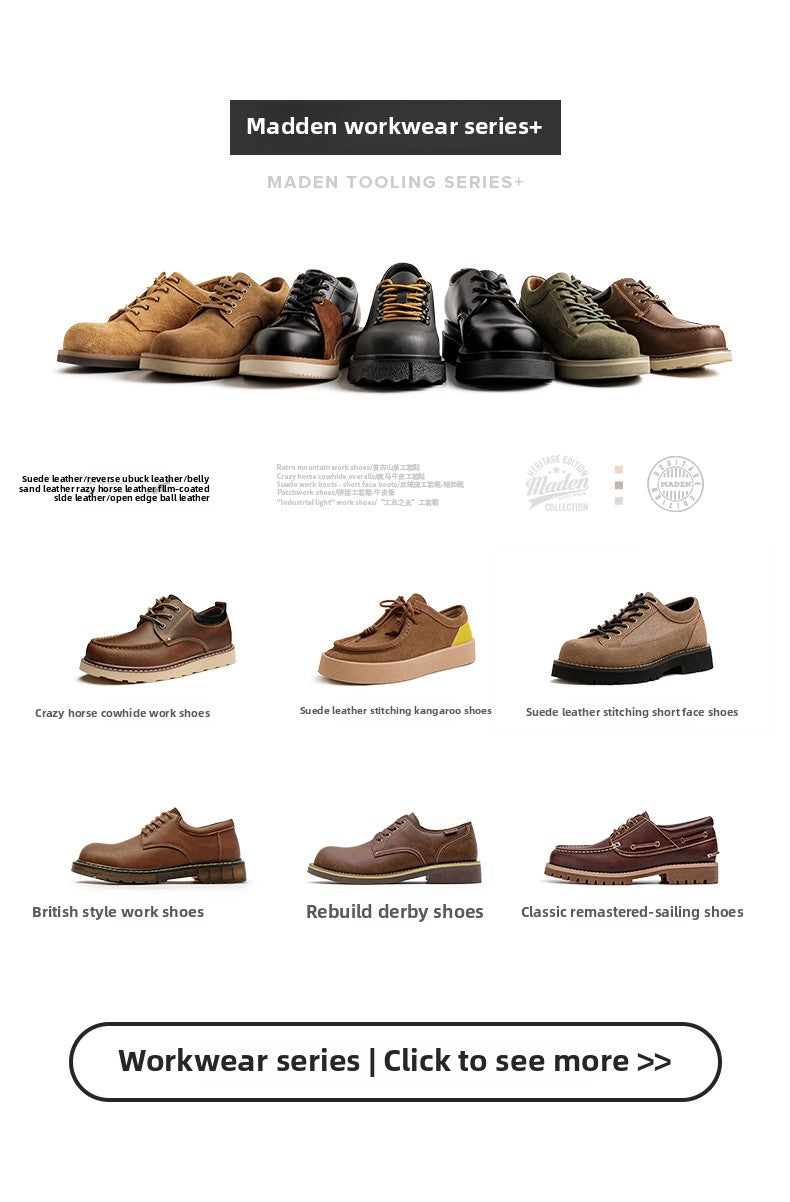 Madden tooling ow-top Martin leather Horse cowhide shoes